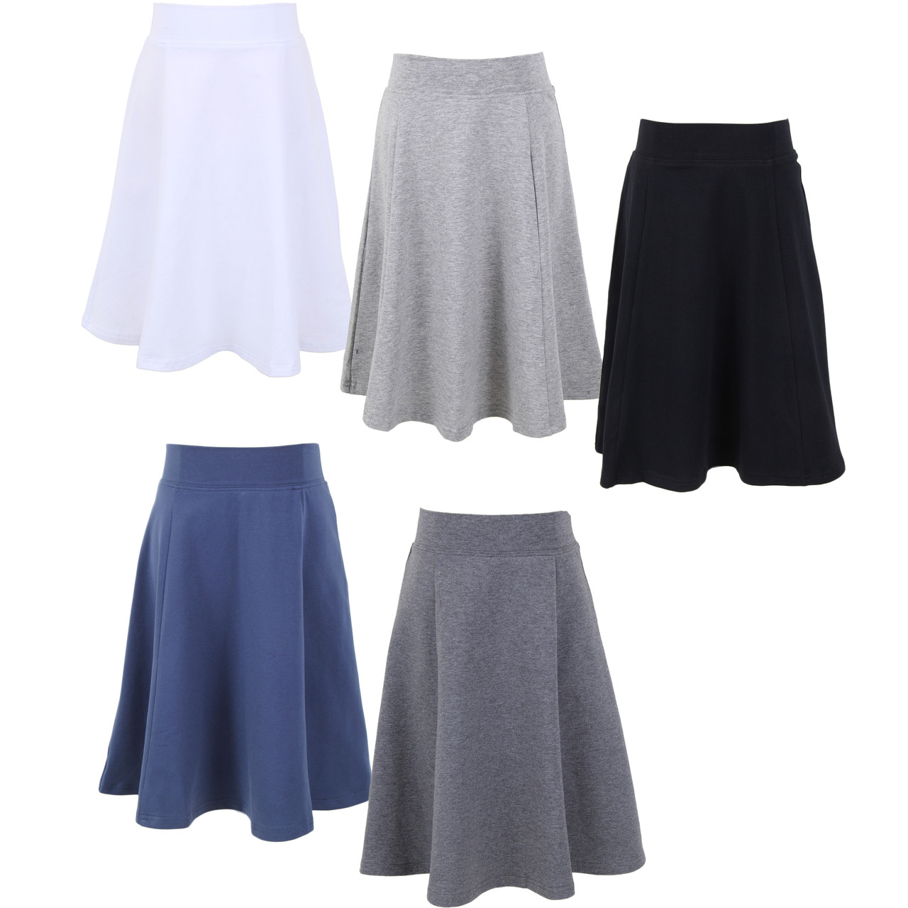 Girls Cotton 6 Panel Skirt