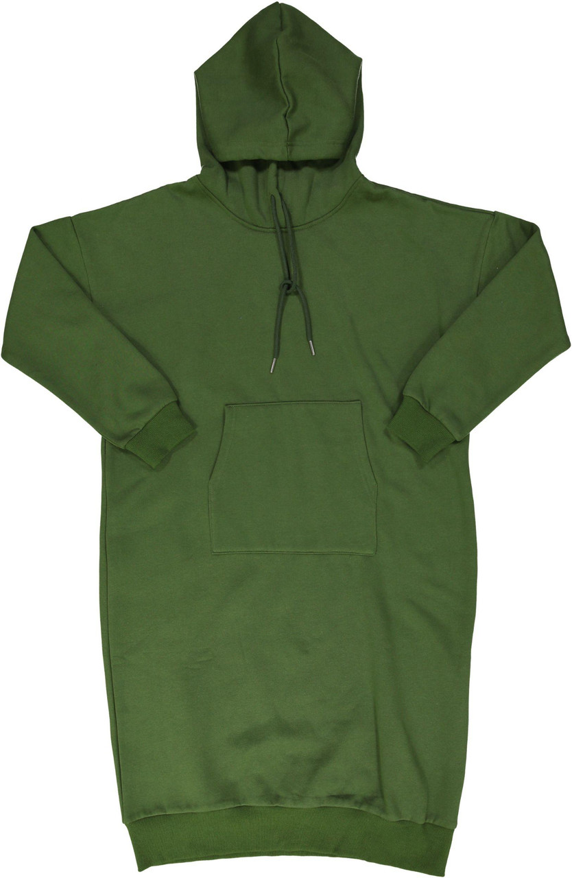 green emerald velvet dress Hoodie Dress- Olive – tmariecouture main image 0