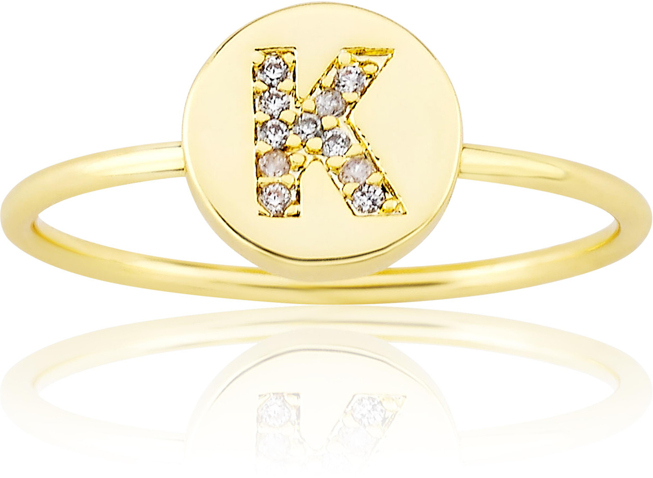 Buy Pipa Bella by Nykaa Fashion K Initial Gold Letter Ring Online
