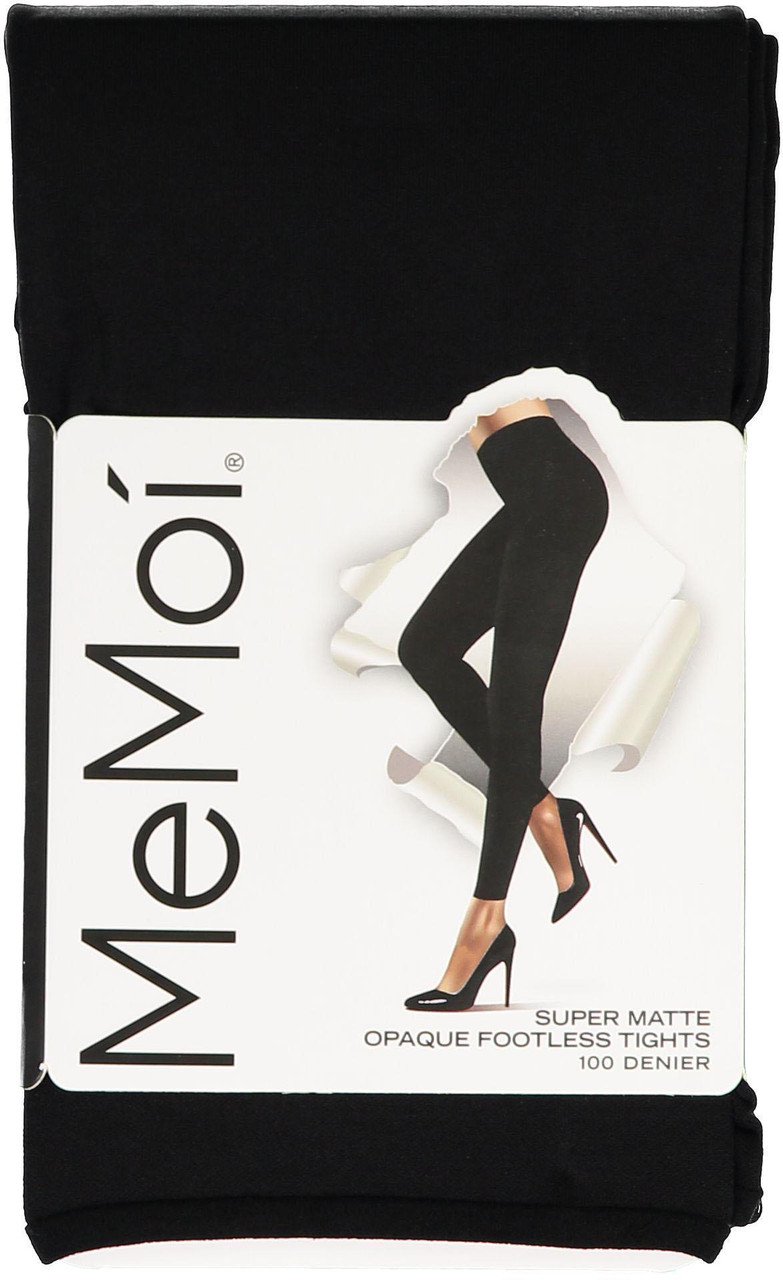 Memoi Womens Super Matte 100 Denier Opaque Footless Tights - MO-344