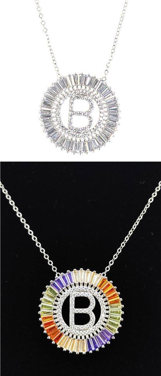 Initial B Necklace Adjustable 41-46cm/16-18' in Sterling Silver | Jewellery  by Monica Vinader