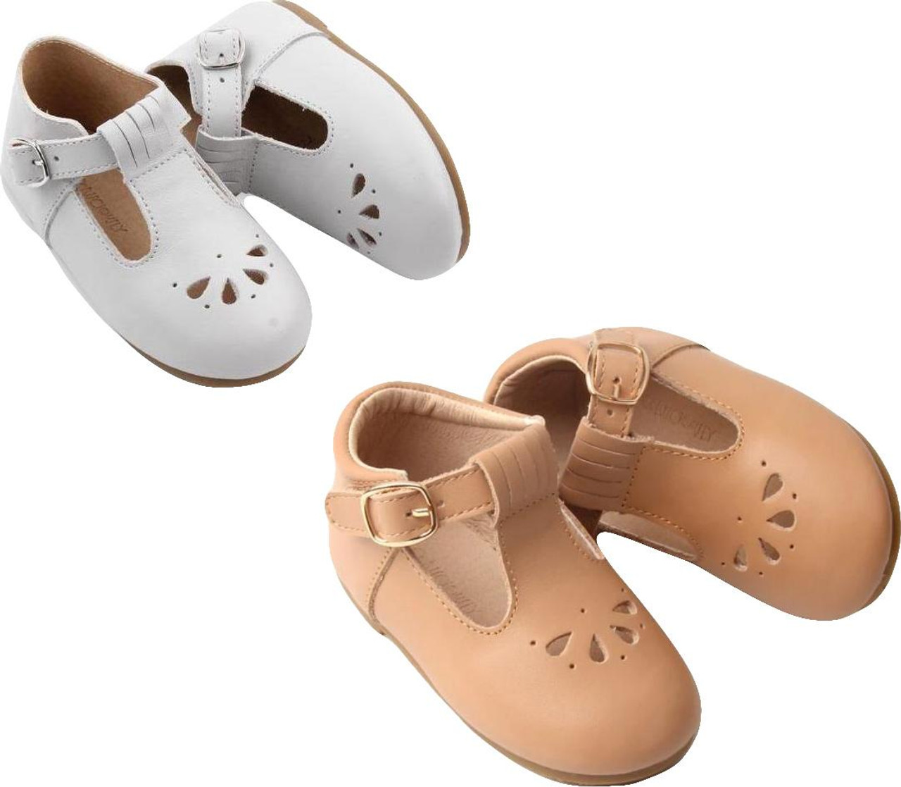 girls tan t bar shoes