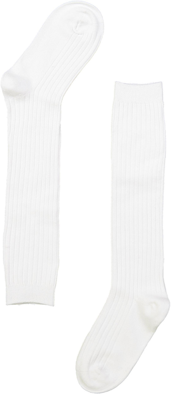 Spot On Basics Girls Ribbed Cotton Knee Socks - SP-1039 - Double Header USA