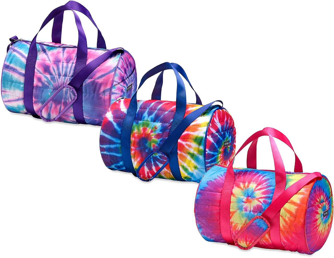 Top Trenz Spiral Tie Dye Puffer Duffle Bag DUFFTDYE3 Double Header USA