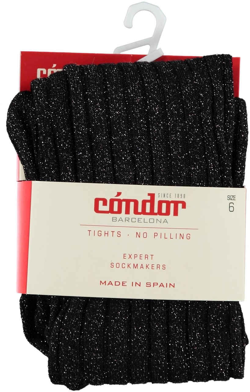 Condor Girls Lurex Ribbed Tights - 33220/1 - Double Header USA