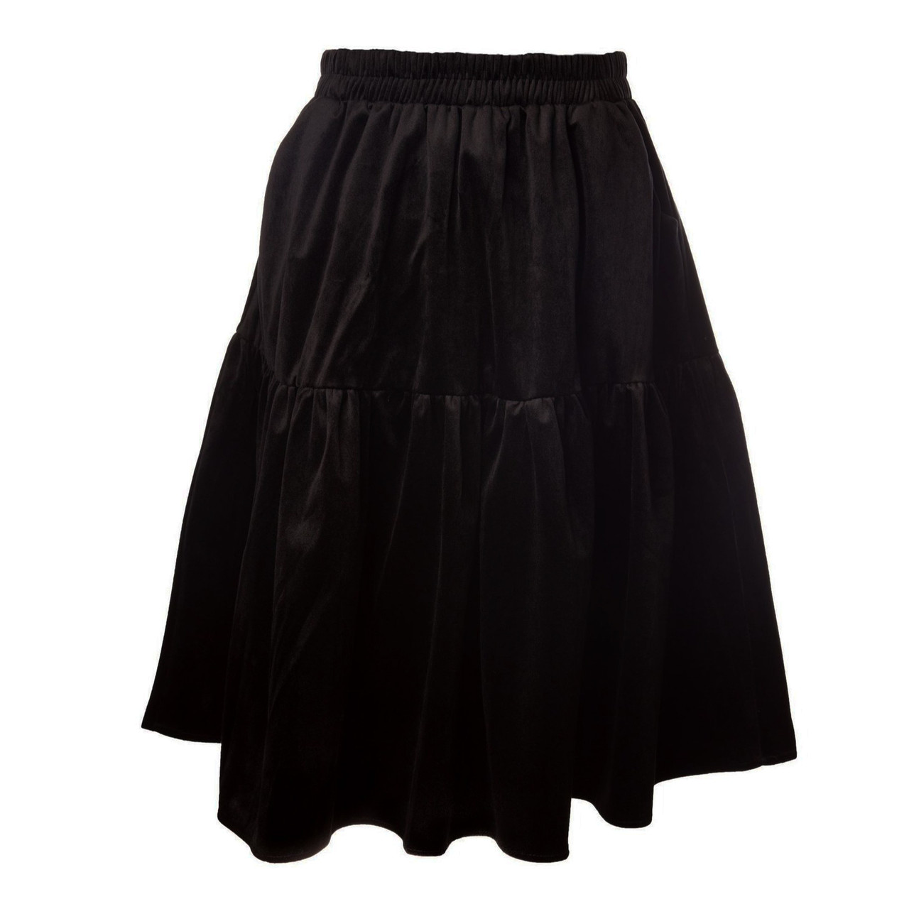 velour tiered skirt