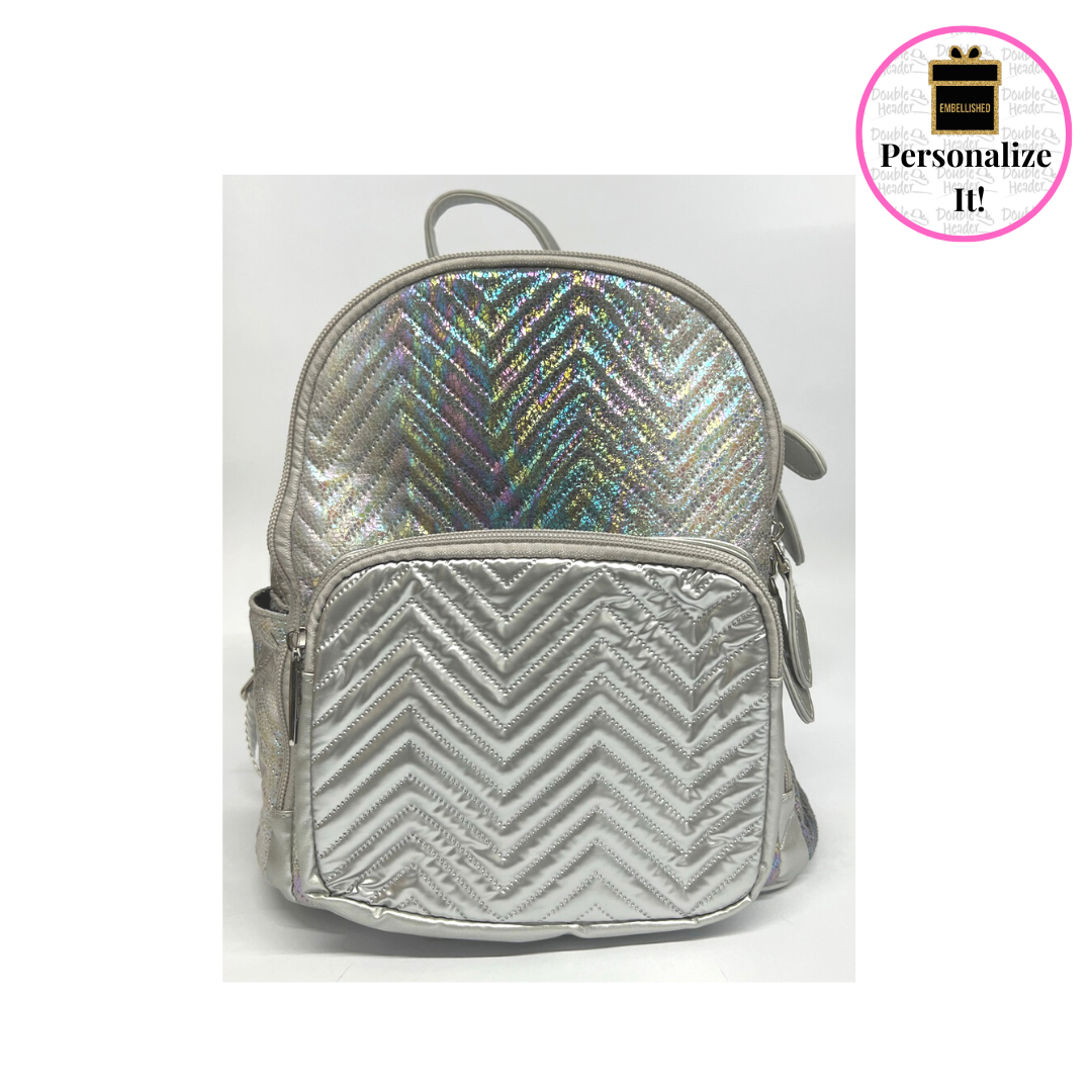 Bari Lynn Rainbow Chevron MINI Backpack 