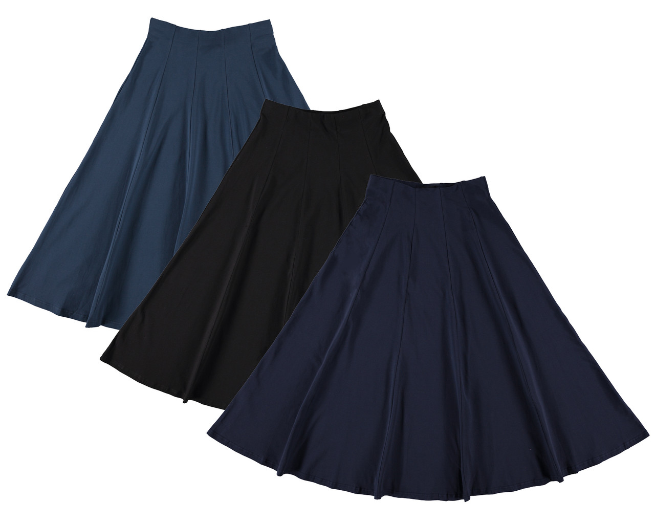 Women's Midi Cotton Panel Skirt - Double Header USA