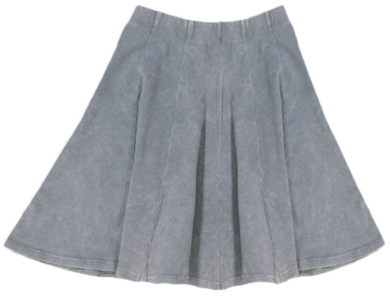 ◆typeservice◆ Clean Volume Stitch Skirt Dark Gray NHTB13DG Girls Stonewash Panel Skater Skirt - Double Header USA