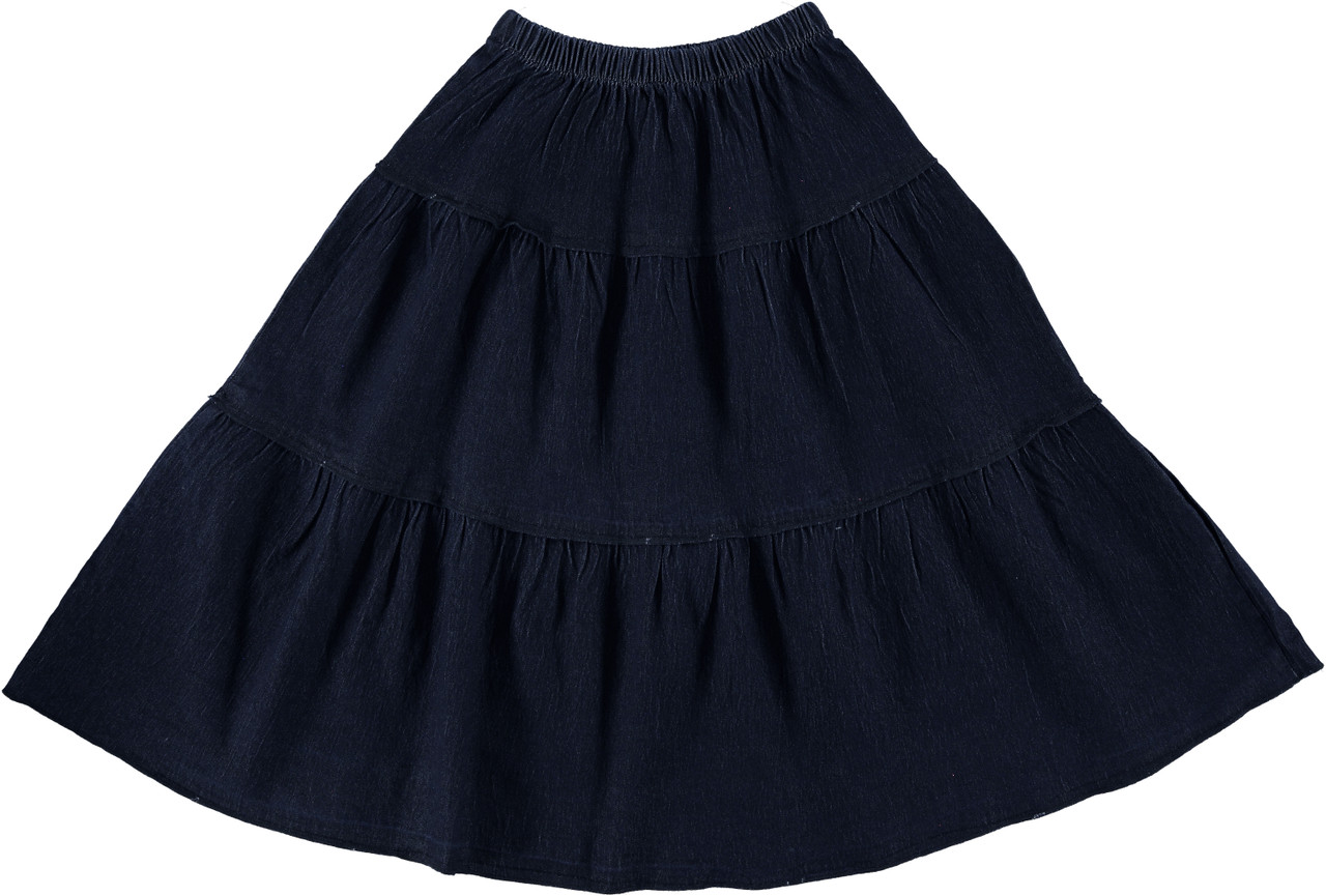 スカート Layered label skirt Girls 3-Layer Skirt - Double Header USA