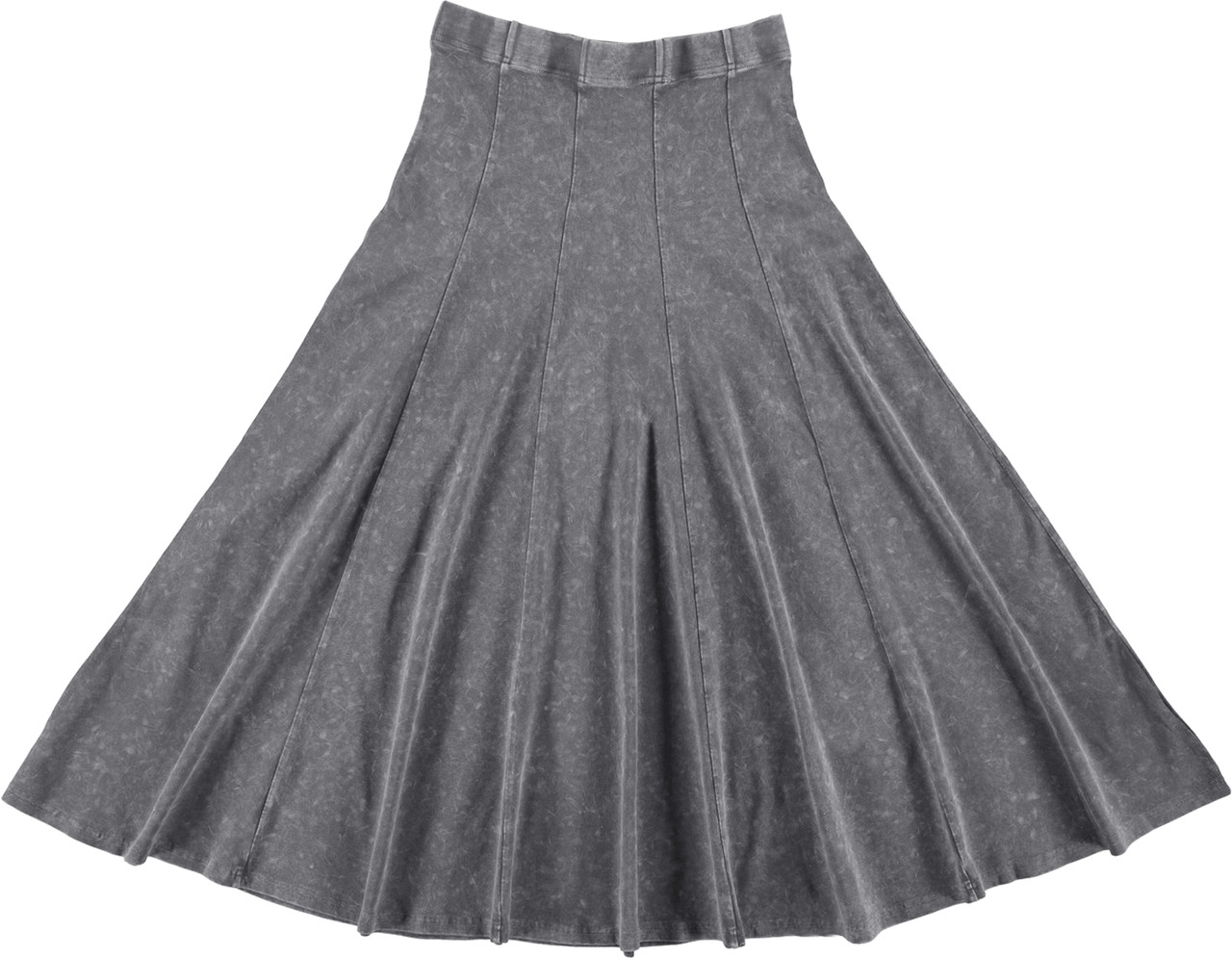 Women's 32 & 36 Inches Cotton Stonewash Panel Skirt - Double