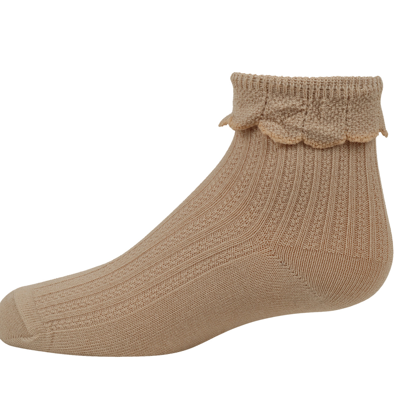 TYPESERVICE ♥ Textured Ruffled Socks/追跡付 Girls Textured Ruffle Ankle Socks - Double Header USA