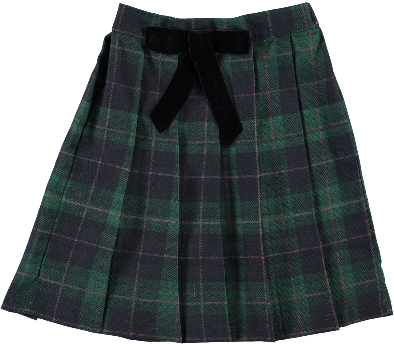 Girls Pleated Plaid Skirt - Double Header USA
