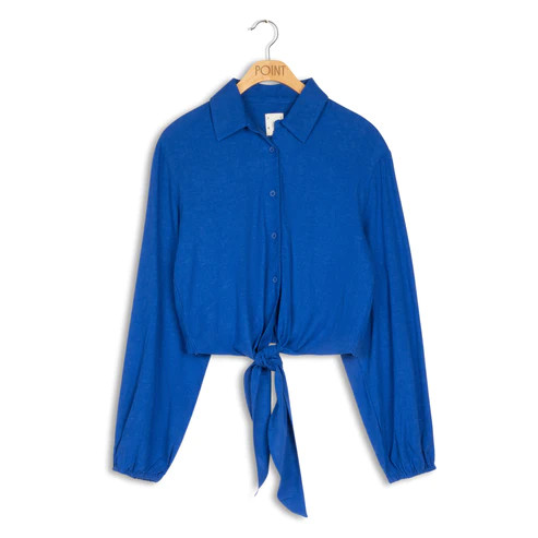 トップス Double tie Blouse Double Tie Neck Flutter Sleeve Top | Express