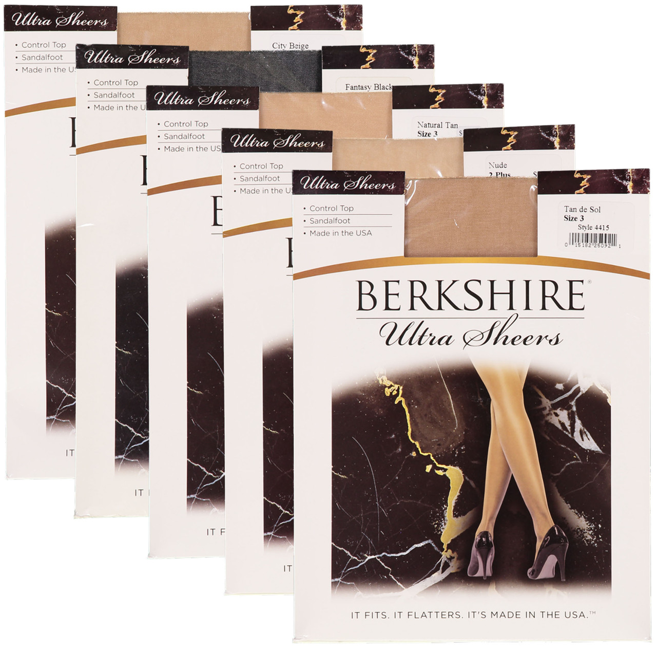 Berkshire Ultra Sheer Non-Control Top Pantyhose Fantasy Black 2