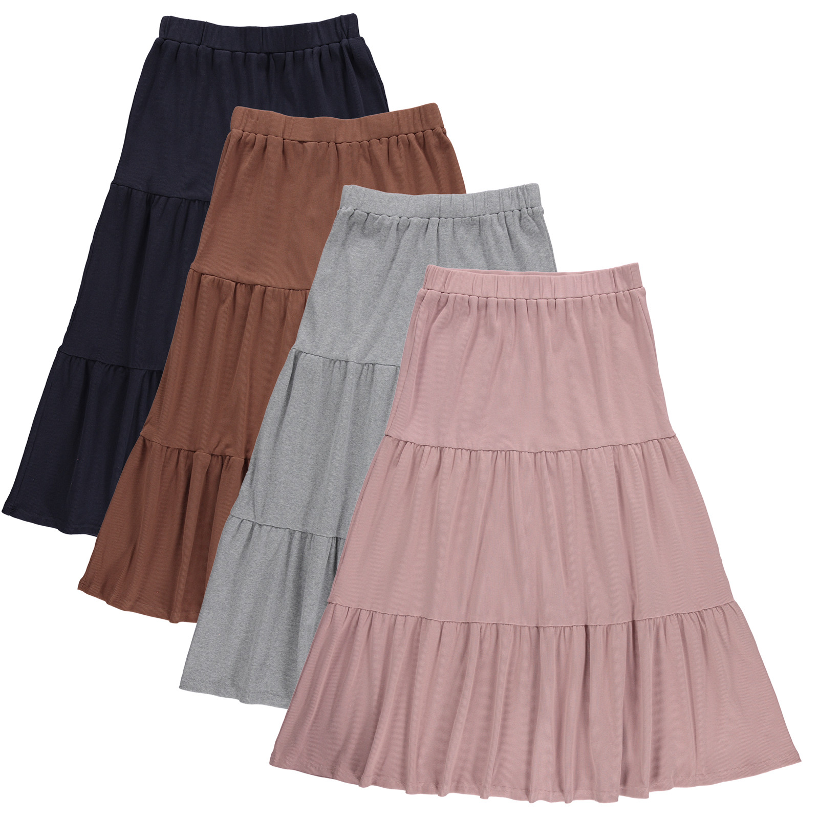 Tiered Midi Skirt