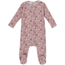Baby Printed Footie Mauve