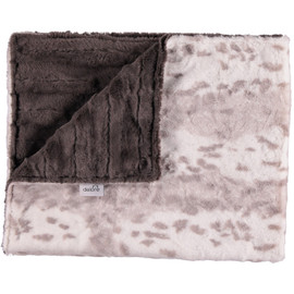 Siberian Leopard Silver / Stripe Charcoal Blanket