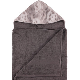 Gray / Siberian Leopard Silver Towel