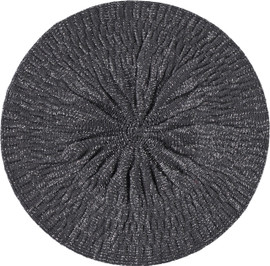 Ribbed Lurex Charcoal Snood/Beret