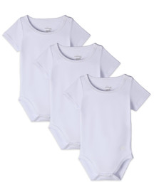 Solid Short Sleeve Bodysuits 3Pack