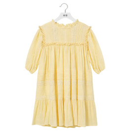Cotton Eyelet Lace 3/4 Sleeve Dress