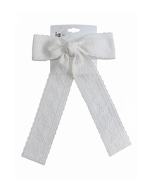 Skinny Elegant Crochet Floral Lace Bow Hair Clip