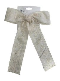 Skinny Elegant Crochet Floral Lace Bow Hair Clip