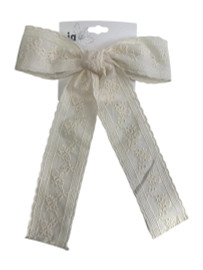 Skinny Elegant Crochet Floral Lace Bow Hair Clip