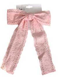 Crochet Floral Lace Bow Hair Clip