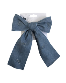 Twinkle Noir Bow Hair Clip