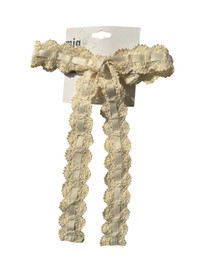 Embroidered Coquette Lace Bow Hair Clip