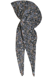Ruffle Black Garden Floral Tichel