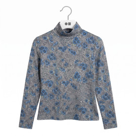 Floral Printed Mockneck Long Sleeve
