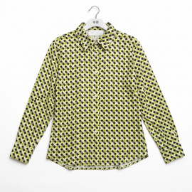 Lime Diagonal Check Knit Buttondown Shirt