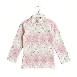 Argyle Rose Mockneck