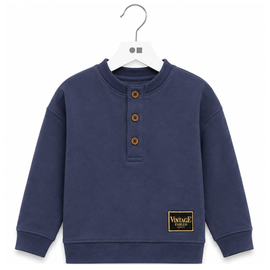 Plaid Emblem Sweat Basic