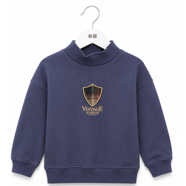 Plaid Emblem Sweat Basic