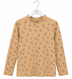 Floral Rib Mockneck