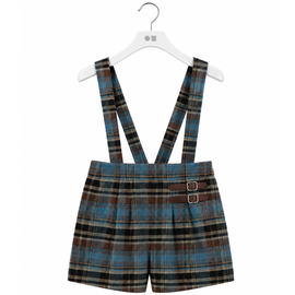 Plaid Suspender Short