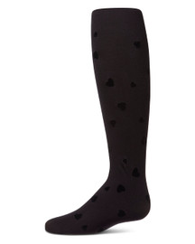 Flocked Clustered Hearts Tights
