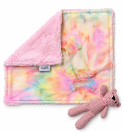 Tie Dye Cotton Candy / Luxe Light Pink Lovey