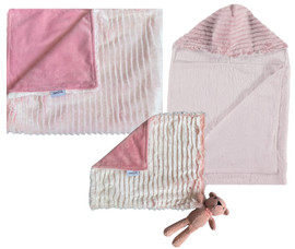 Delore Baby Luxe Cuddle Frosted Ziggy Mauve/Solid Rosewood Set