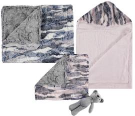 Delore Baby Luxe Snowy Sierra Blue Mix/Heather Luxe Gray Set