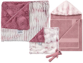 Delore Baby Luxe Cuddle ZigZag Rosewine/Luxe Wildrose Set