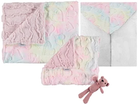 Delore Baby Marble Soft Rainbow Hearts / Glacier Ice Pink Set