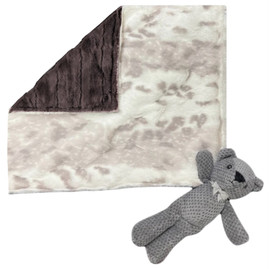 Siberian Leopard Silver / Stripe Charcoal Lovey