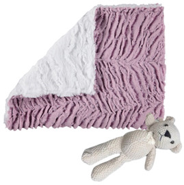 Frosted Zebra Mauve/Glacier White Lovey