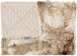 Luxe Marble Brown / Minky Dot Latte Blanket