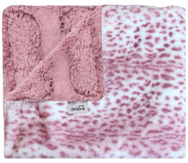 Luxe Savanna Wildrose / Glacier Rosewood  Blanket